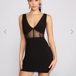 Windsor mesh body cocktail dress